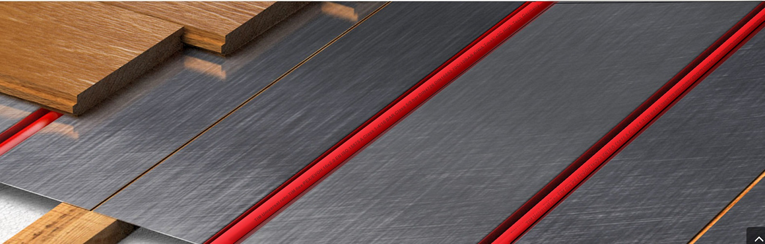 Труба для теплого пола из сшитого полиэтилена 16*2.0 TIM PE-Xb Бухта 600м красная