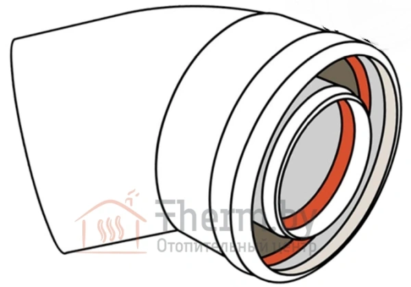 Детальное изображение Отвод коаксиальный 45° M/F Ø60/100 Ariston 3318004 в интернет-магазине THERM.BY