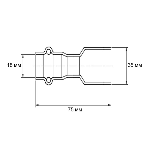 Детальное изображение Пресс соединитель однораструбный 35 х 18 мм Valtec нержавеющая сталь арт. VTi.905.I.003518 в интернет-магазине THERM.BY