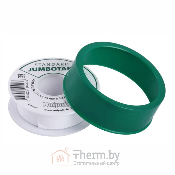 Детальное изображение Тефлоновая фум-лента JUMBOTAPE 11 м х 19 мм х 0,2 мм, Unipak в интернет-магазине THERM.BY