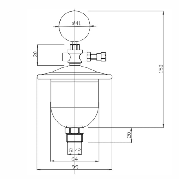 Детальное изображение Компенсатор (гаситель) гидроударов мембранный с манометром НР 1/2" Valtec арт. VT.CAR20.I.04001 в интернет-магазине THERM.BY