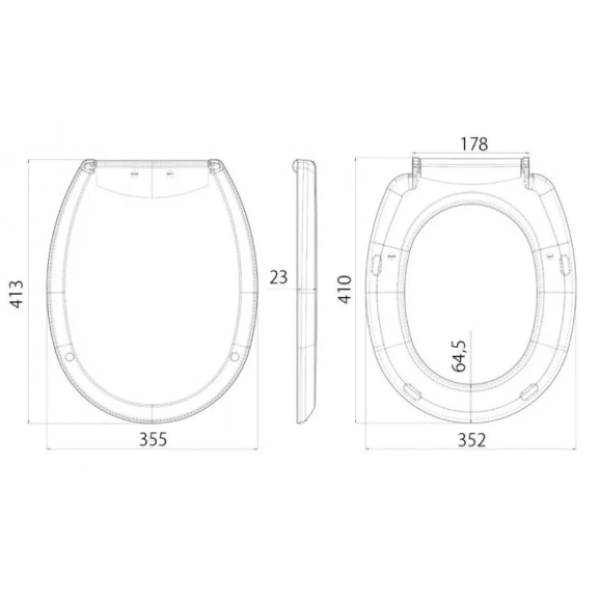 Детальное изображение WS0100 / Сидение для унитаза с пластиковым креплением, белое, АНИ пласт в интернет-магазине THERM.BY