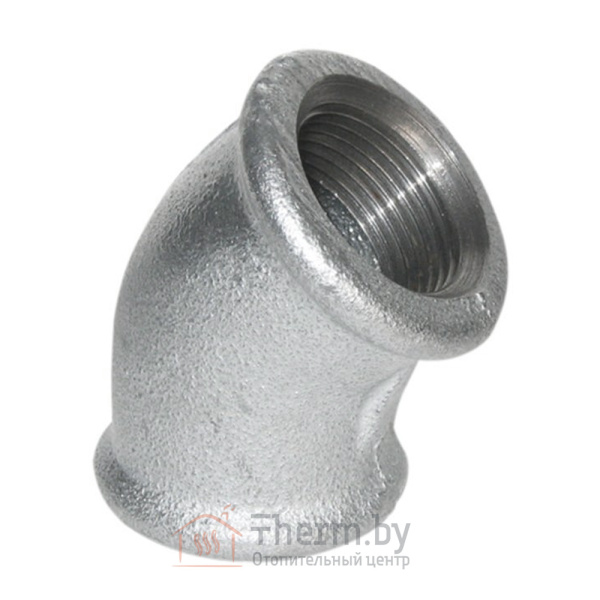 Детальное изображение Угол чугунный оцинкованный 45° х 1 1/4" ВР Platinum Gebo арт. 120-7V в интернет-магазине THERM.BY