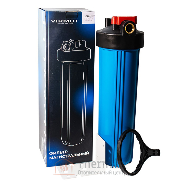 Детальное изображение Магистральный фильтр для холодной воды VIRMUT МФБ-20ББ, 1" (синий) в интернет-магазине THERM.BY