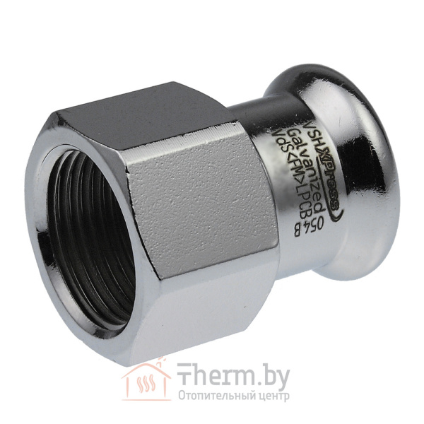 Детальное изображение Пресс муфта 54 х 2" внутренняя резьба KAN-therm Steel оцинкованная сталь арт. 1509044013 в интернет-магазине THERM.BY