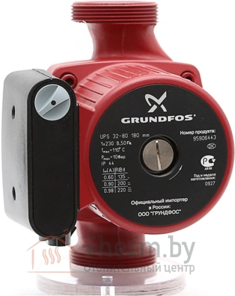 Детальное изображение Насос циркуляционный Grundfos UPS 32-80 в интернет-магазине THERM.BY