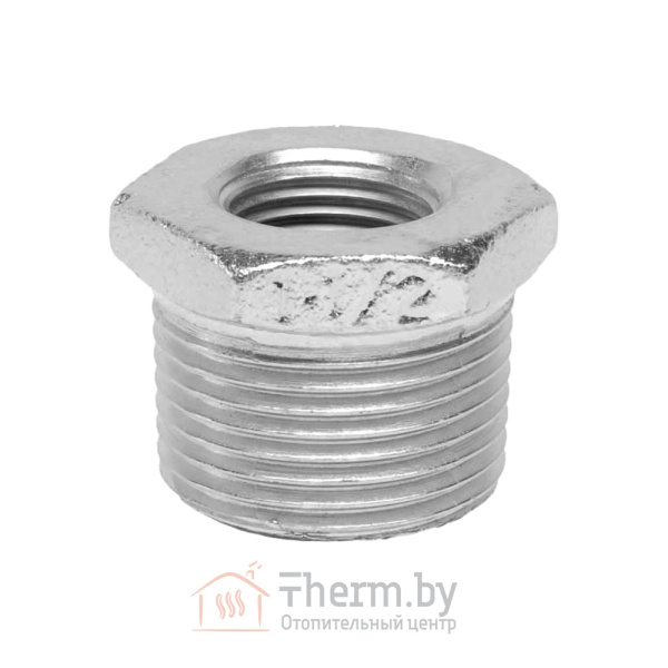 Детальное изображение Футорка оцинкованная чугунная НР 1 1/2" х 1" ВР Platinum Gebo арт. 241-32V в интернет-магазине THERM.BY