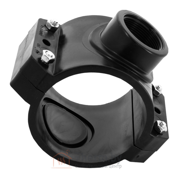 Детальное изображение Хомут пластиковый для врезки в трубу 100 х 1 1/2" ВР Unidelta в интернет-магазине THERM.BY