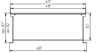 габариты внутрипольного конвектора НТ-В-4-15-42