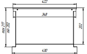 габариты внутрипольного конвектора НТ-В-4-20-42